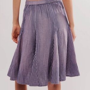 Free People Lavender and White A-Line Skirt